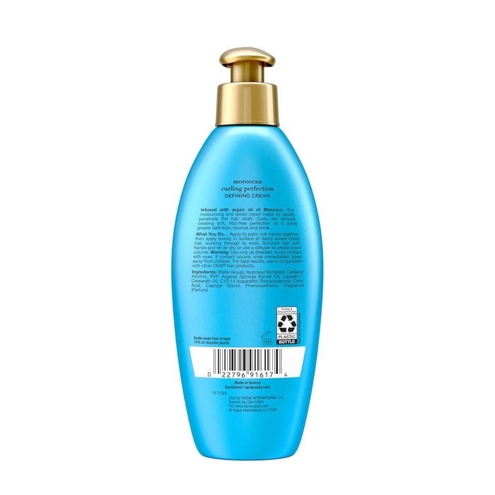 OGX Argan Oil of Morocco Styling Cream – Holiday Stocking Stuffer for the Curly Girl in Your Life, 6 oz Jar
