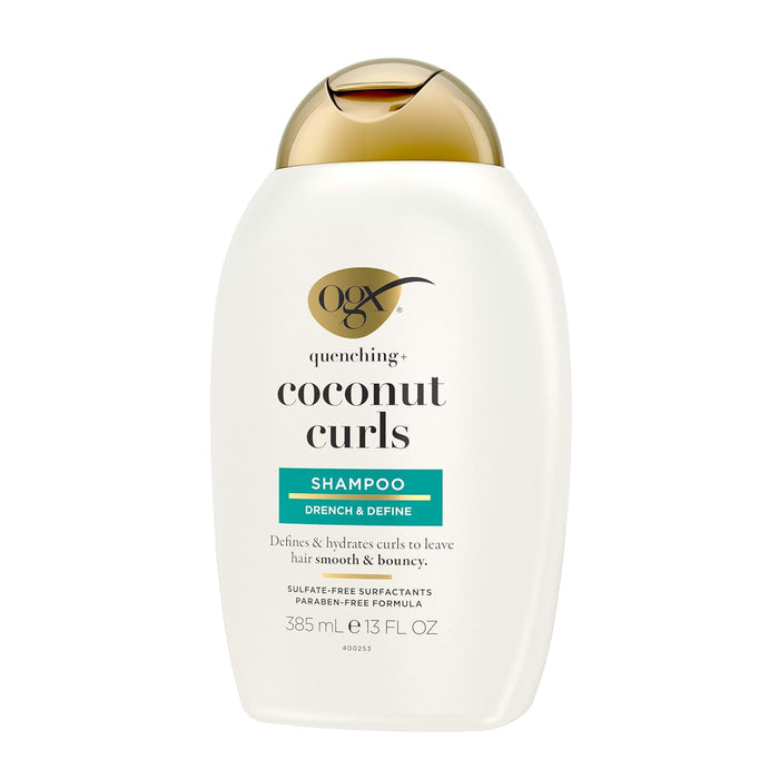 OGX Coconut Curl-Defining Shampoo – Cute Holiday Gift Set for Women with Curly Hair, 13 fl oz 2-Pack