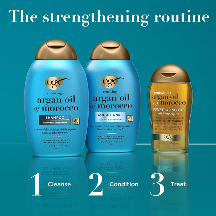OGX Renewing + Argan Oil of Morocco Conditioner – Mindful Nightly Hair Care for Strength and Softness
