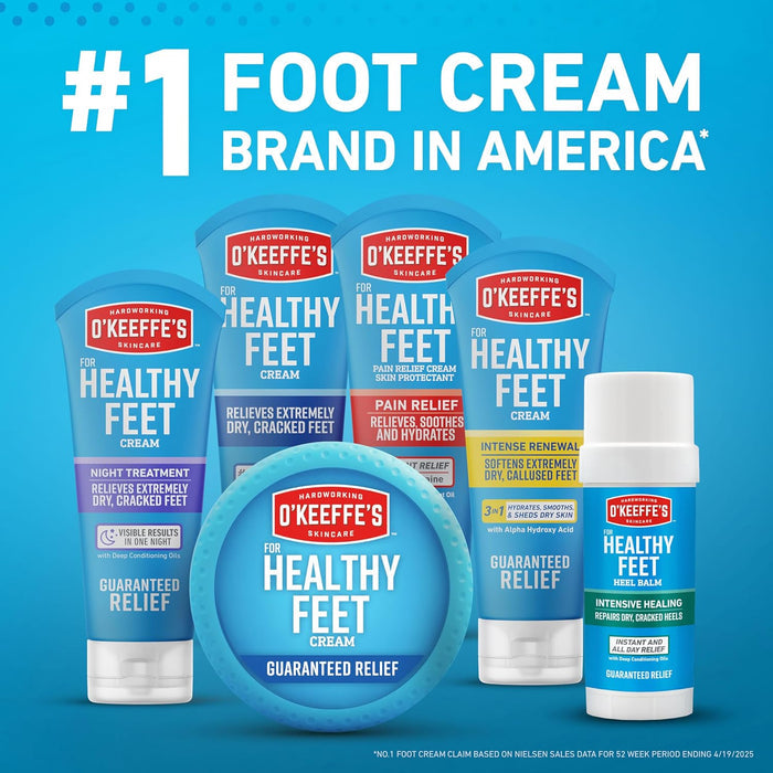 O'Keeffe's for Healthy Feet Foot Cream – Hypoallergenic Hand and Foot Cream for Sensitive Skin, No Irritants