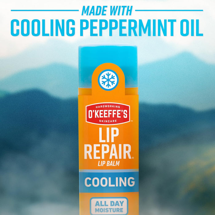 O'Keeffe's Lip Repair Cooling Relief Stick (2 Pack) – Practical Valentine's, Birthday or Stocking Stuffer Gift