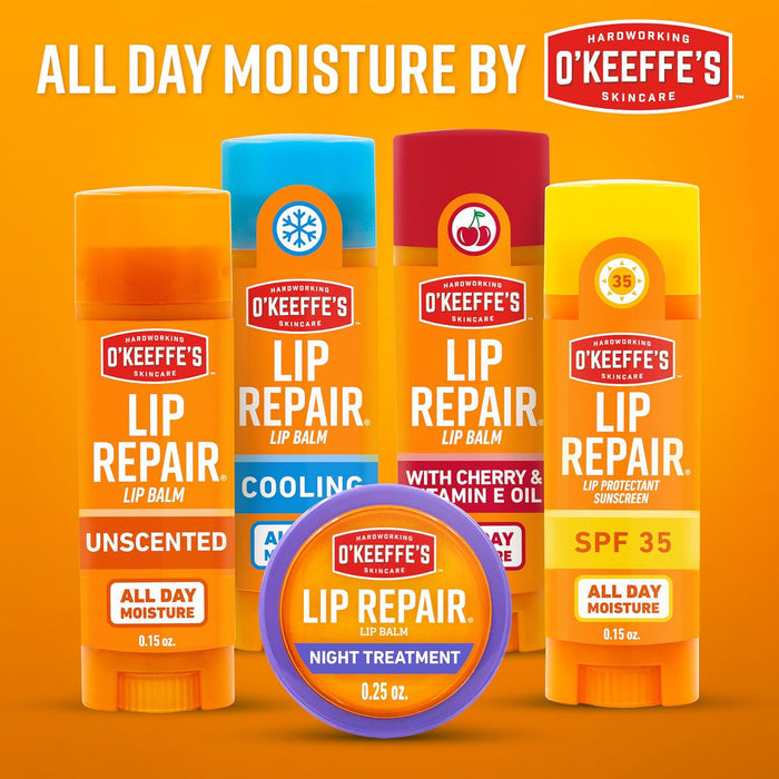 O'Keeffe's Lip Repair Night Treatment – Practical Stocking Stuffer and Holiday Gift for Dry Lips
