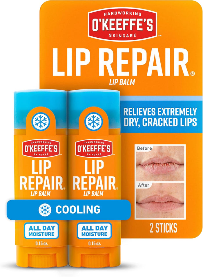 stick-format lip balm with matte, clear finish