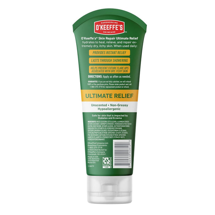 O'Keeffe's Skin Repair Body Cream – Bedside Moisturizing Ritual for Cracked Hands and Feet, 7oz