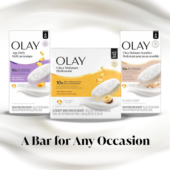 Olay Beauty Bar – Mother's Day Pampering Gift, Shea Butter Skincare Bar Bundle