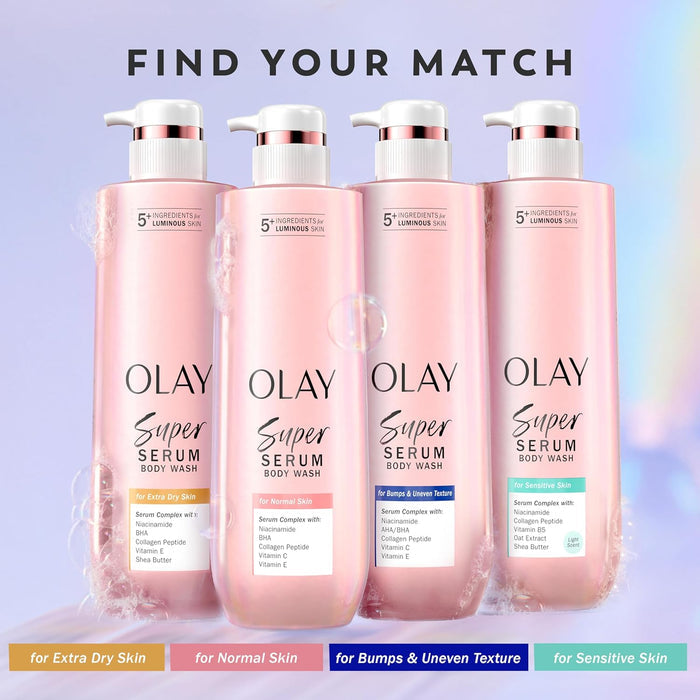 Olay Super Serum Body Wash – Mindful Bath Time Treatment for Dry Skin & Inner Calm