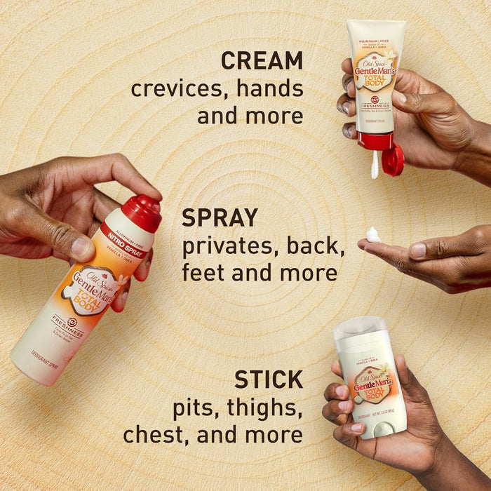 Old Spice Aluminum Free Body Deodorant Stick – Vanilla + Shea Scent for Wind-Down Bath Time