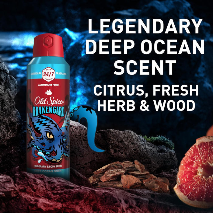 Old Spice Aluminum-Free Body Spray for Men – Post-Workout Refresh and Post-Shower Ritual, Re-Fresh Scent