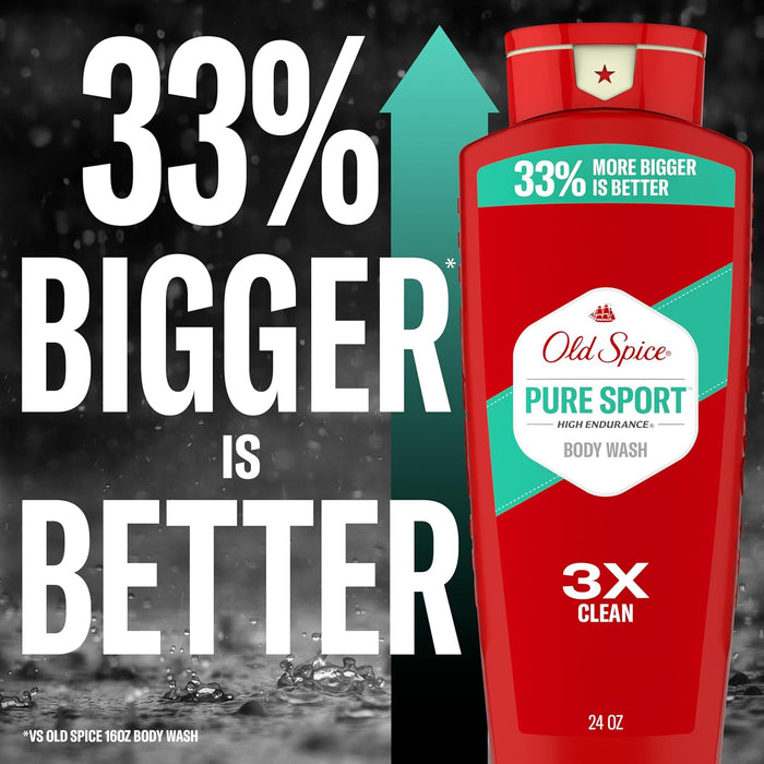 Old Spice Pure Sport Body Wash – Post-Workout Recovery Shower, Restorative 4-Pack for Daily Wellness Habits