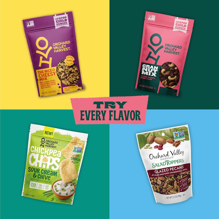 Orchard Valley Harvest Cran Nut Trail Mix – Grab-and-Go Workday Snack Pouches with 4g Plant Protein