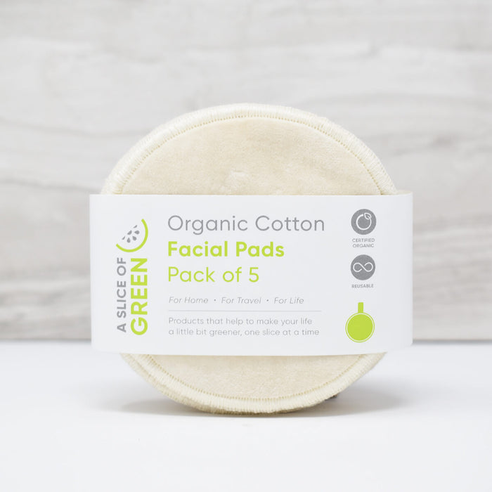 pack 5 organic cotton facil pads