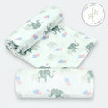 bamboo swaddle with elepahnt design