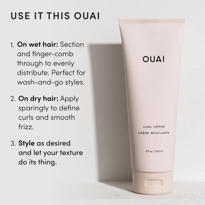 OUAI Curl Cream - Salon-Quality Curl Cream for Frizz and Humidity, Refined Gift-Worthy Haircare Staple