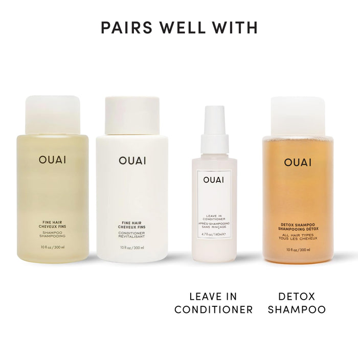 OUAI Fine Hair Wash and Conditioner Bundle - Hotel-Ready Sulfate-Free Set for the Carry-On Friendly Trip