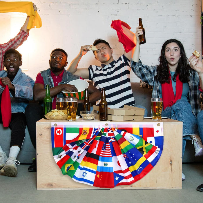 Outus Fade-Proof International Flags Banner – Durable Outdoor Bunting for Patio Dining & Backyard Celebrations