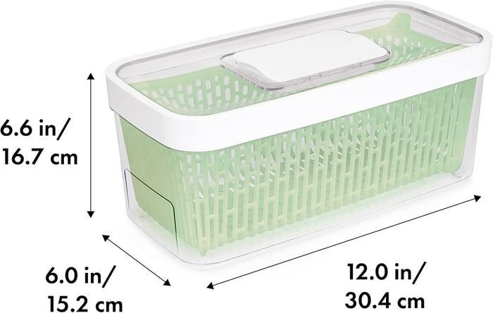 adjustable slide vent for high vs. low humidity modes with illustrated guide on the lid