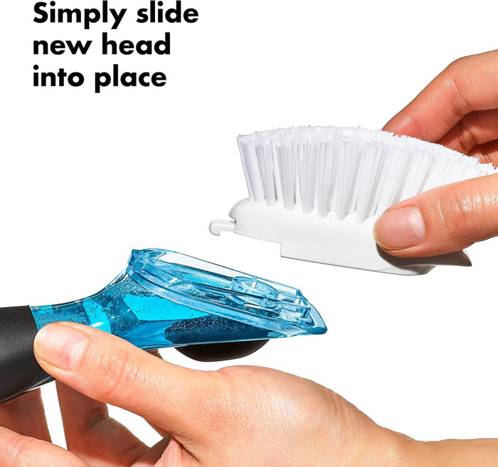 compact rectangular head (7.83" l x 2.28" w) for reaching into cups and corners