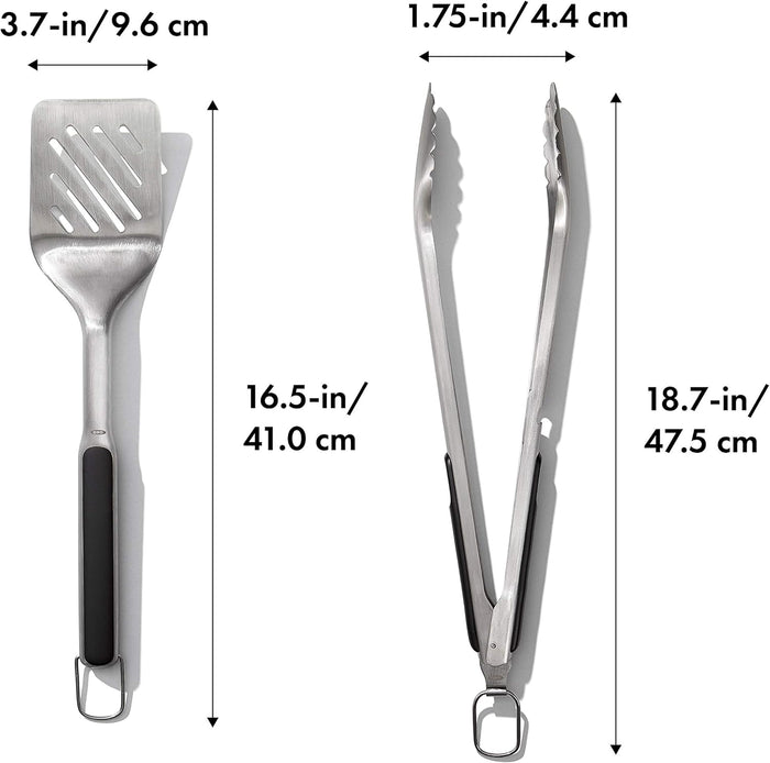 scalloped-edge tongs for a secure grip on slippery or delicate foods