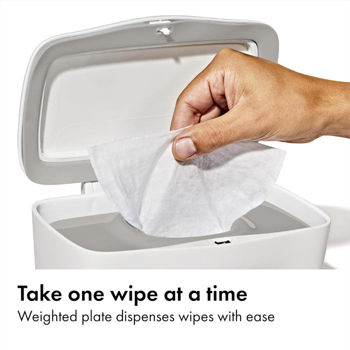 silicone gasket lid seal for moisture retention (holds up to 100 wipes)