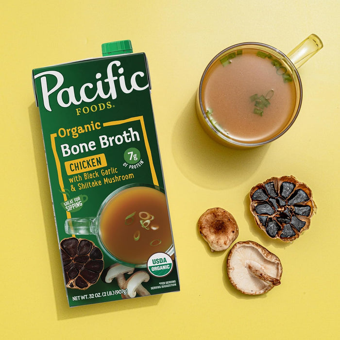 three flavor variants: original chicken, black garlic mushroom, and turmeric ginger