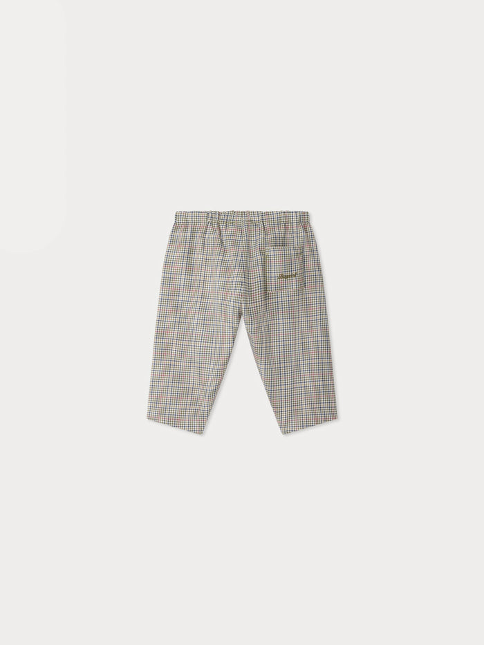 Pantalon bébé Dandy à carreaux en coton biologique