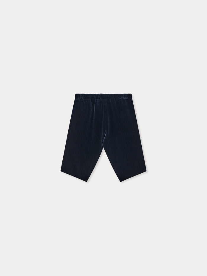 Pantalon bébé Dandy marine en velours de coton biologique