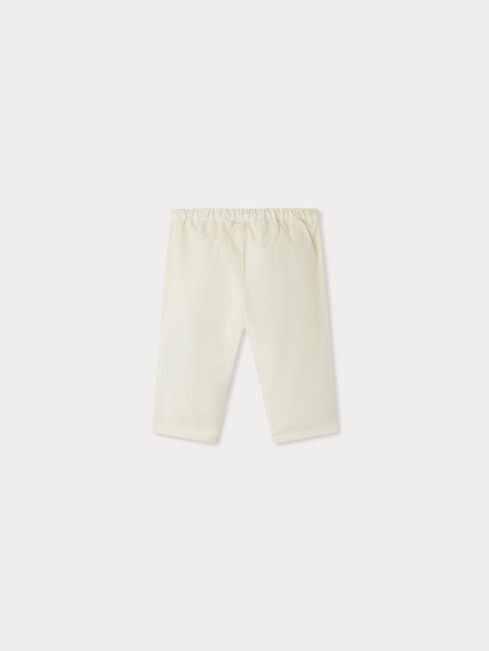 Pantalon Thursday en popeline ivoire