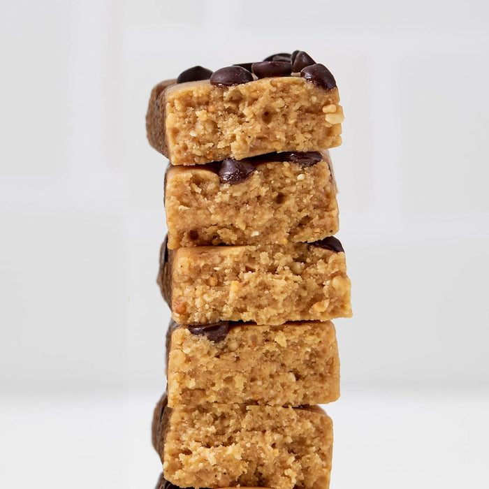 organic dark chocolate chip + peanut butter + sea salt cookie-dough flavor profile