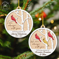 Personalized Always With You Memorial Cardinal Wooden Ornaments