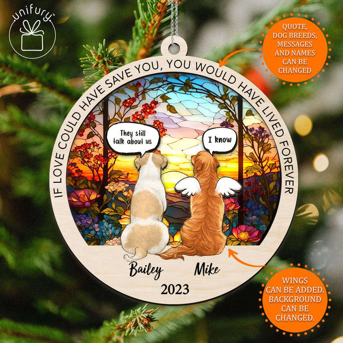 Personalized Dog Memorial Sun Catcher for Dog Lovers