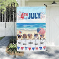 Personalized garden flag for dog lovers - 4th of July - Summer Beach