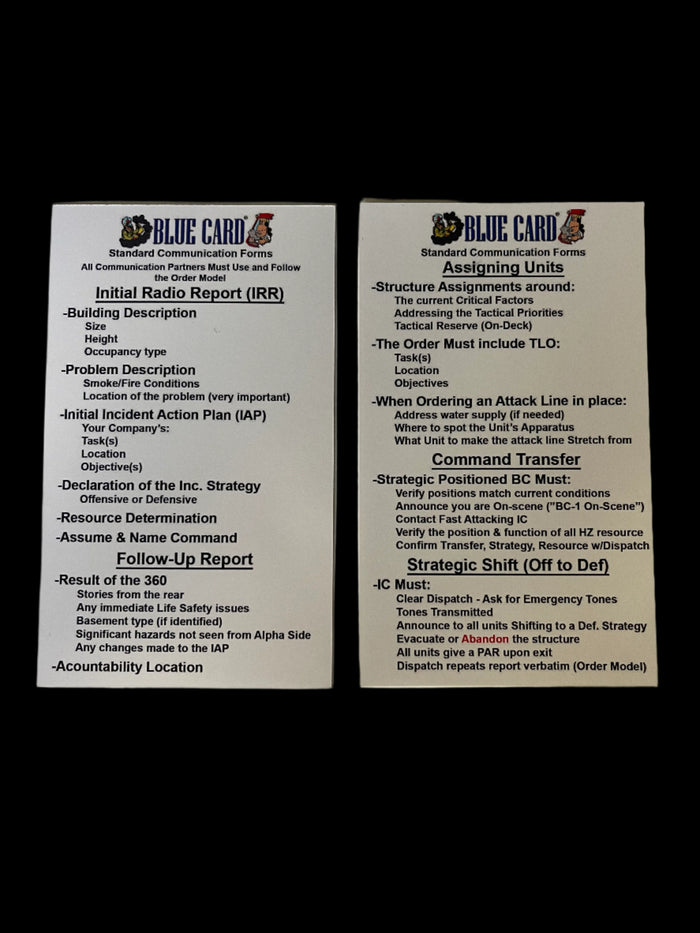 Pocket Command Communication Cards (5"x3") — 25 Pack