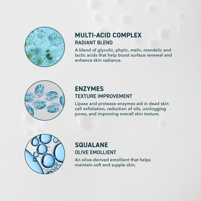 milk-based leave-on solution enriched with squalane for moisture retention during exfoliation