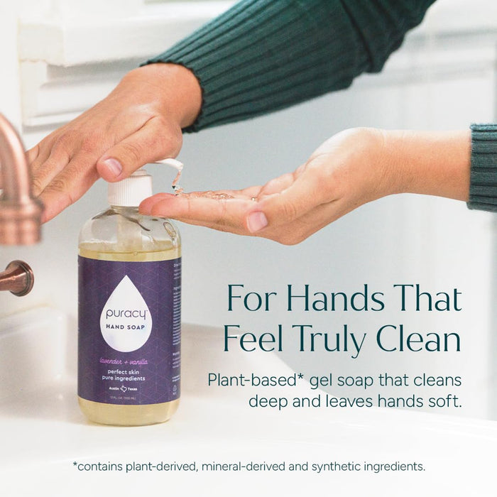 essential-oil-driven scent variants: lavender & vanilla, cucumber & mint, ocean mist, yuzu blossom
