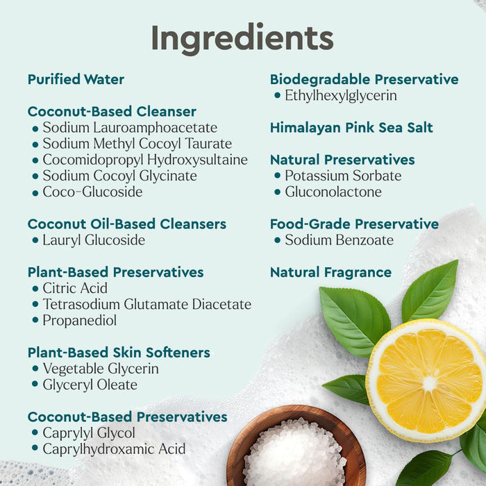 two scent options: citrus & sea salt (invigorating) and coconut & vanilla