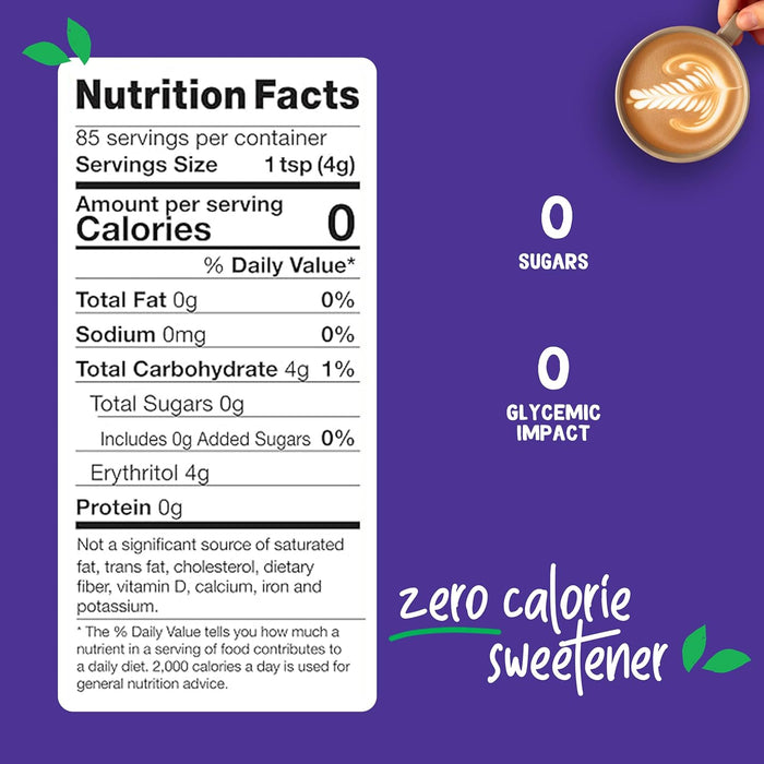 granulated texture that measures 1:1 like standard sugar