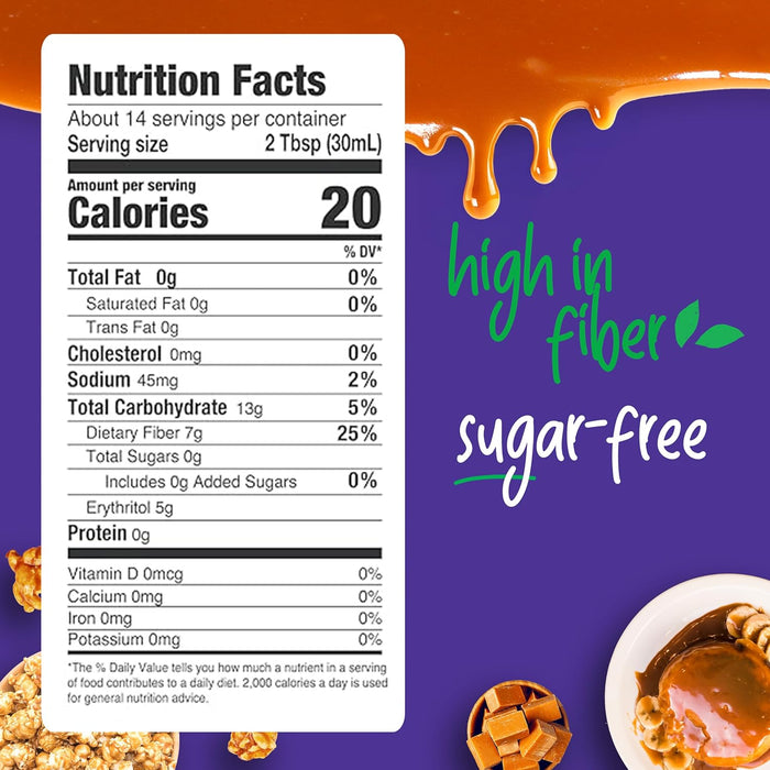 sweetened with organic stevia and erythritol — zero added sugar