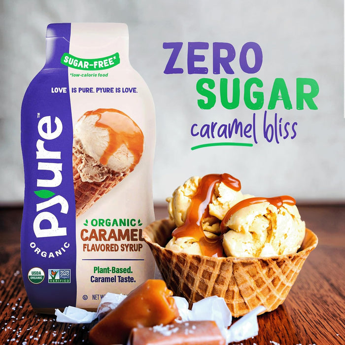 Pyure Vegan Caramel Dessert Topping – One Bottle Simplicity for Clutter Free Keto and Diabetic Kitchens