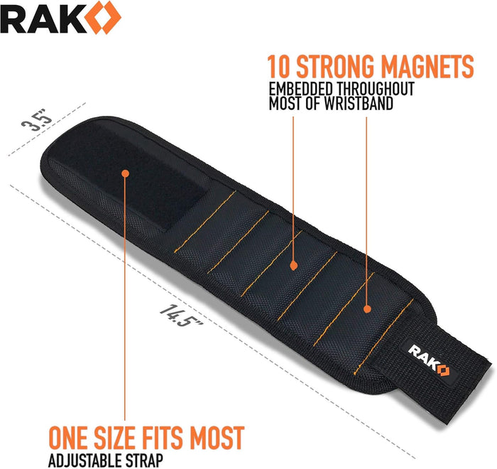 multi-mount design — wears on wrist, clips to belt, or hangs above workbench
