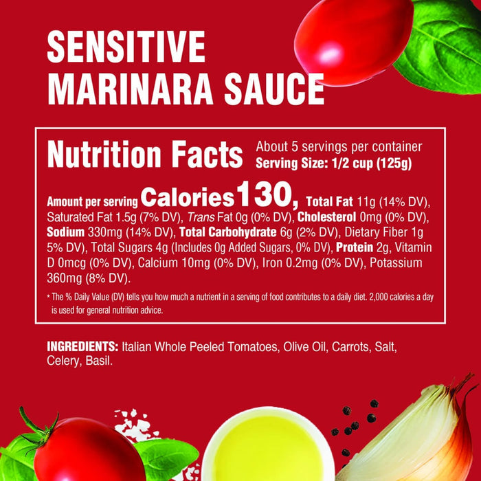 Rao's Homemade Sensitive Formula Pasta Sauce – Clean-Label Marinara for IBS-Friendly Diets