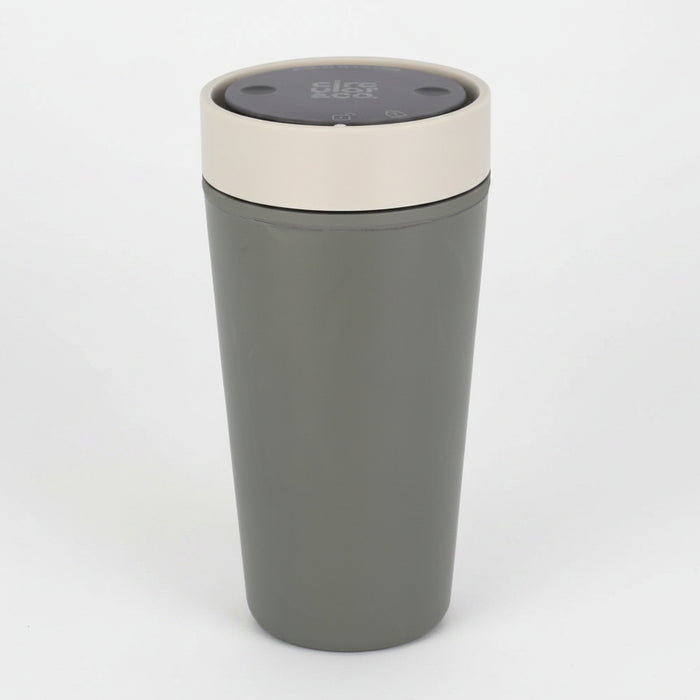 thermal travel cup 12 oz in grey