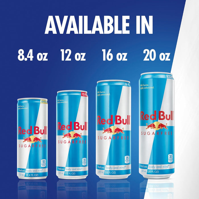 Red Bull Sugar Free Energy Drink – Mindful Morning Ritual Replacement for Coffee Drinkers, Zero Sugar, 24 Can