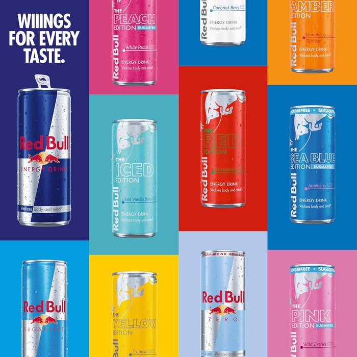 carbonated liquid form in standard 12oz slim-style can