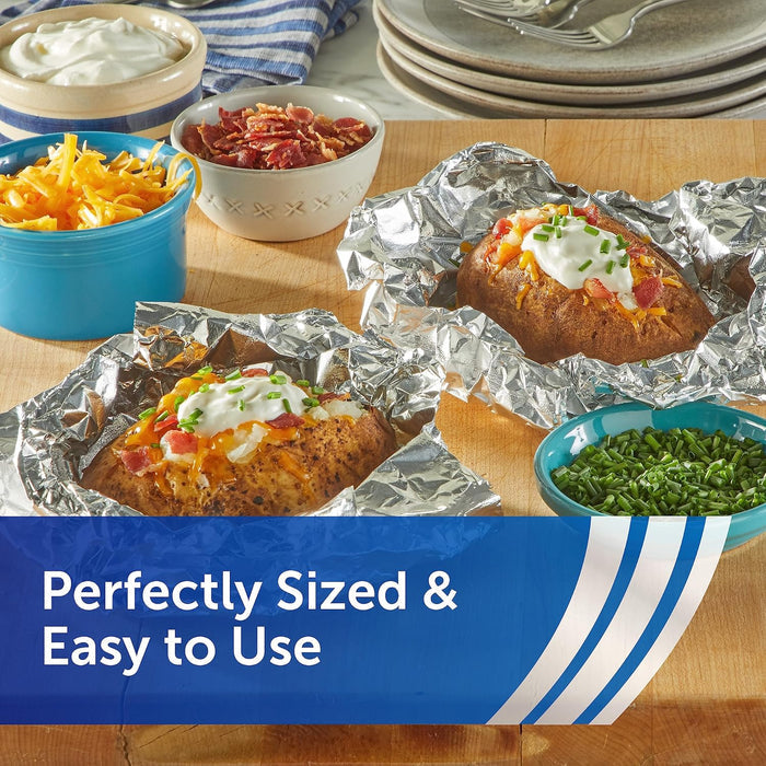 conforming foil that seals tightly around food to lock in heat and moisture
