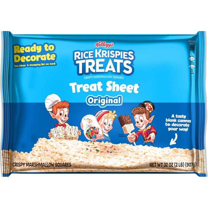 Rice Krispies Treats Sheet – Portable No-Bake Dessert for Backyard Parties and Patio Gatherings, 32oz
