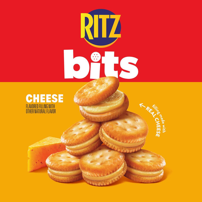 RITZ Bits Cheese Sandwich Crackers – Pantry Snack with Clean Ingredients, 40 Single-Serve Packs
