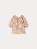 Robe bébé Muce smockée et imprimée cerises en coton biologique
