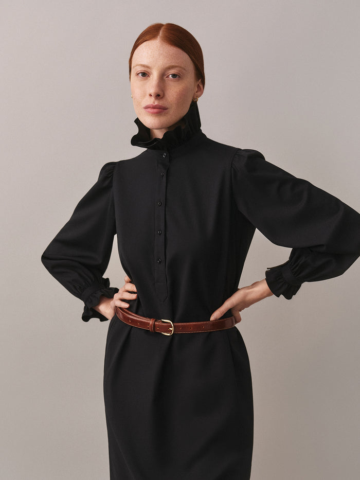 Robe Joie avec col volanté en laine