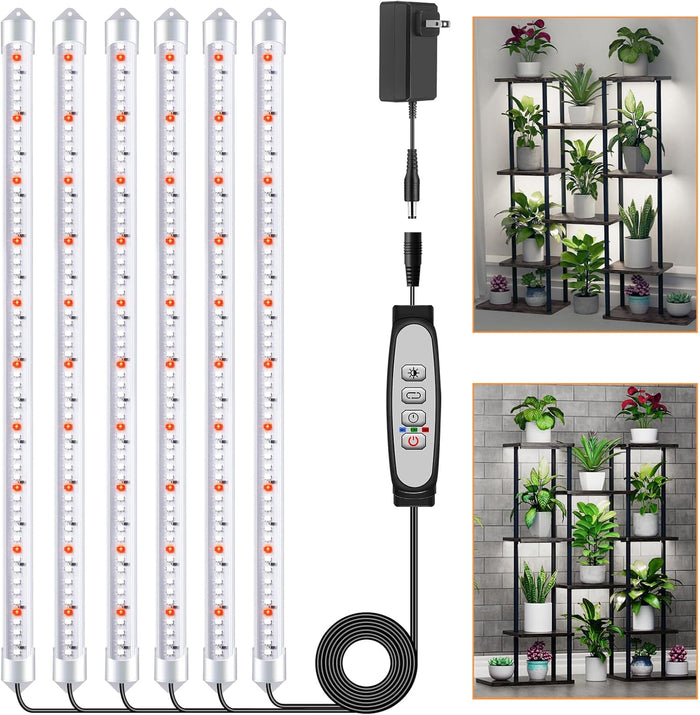 full-spectrum leds (warm white + cool white + 660nm red) covering 380–800nm