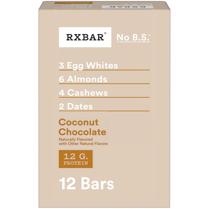 12g protein per bar (21% daily value) from egg whites